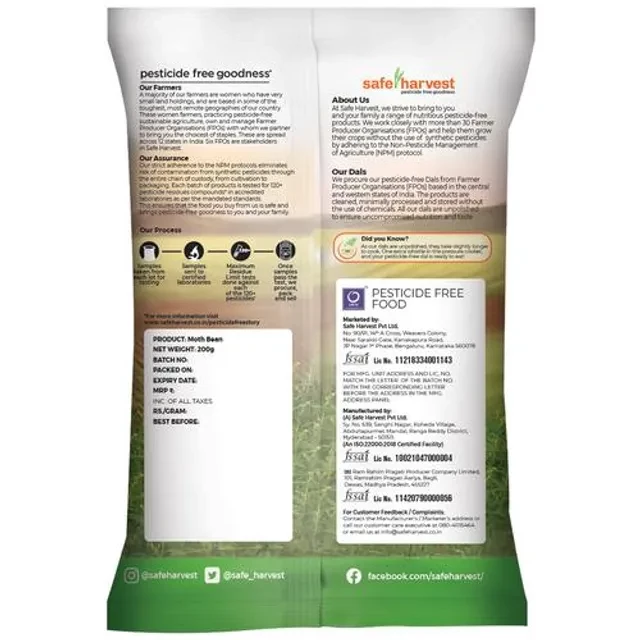Safe Harvest Moth Bean - Pesticide Free, 200 g-2.webp